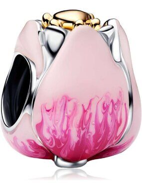 925 Sterling Silver Heart Mom Charm Bead for Bracelets & Necklaces - Perfect